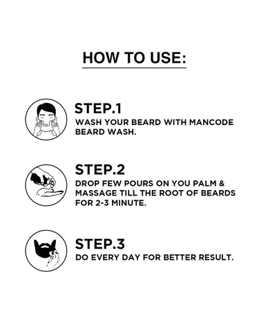 Mancode Beard Growth Oil for Men - 50ml | Enriched with Natural Herbs & Jadibuti | Paraben Free | Fills Patchy Beard | For Thicker & Longer Beard | Rich in Vitamins | Beard Oil for fast beard growth Pack 1